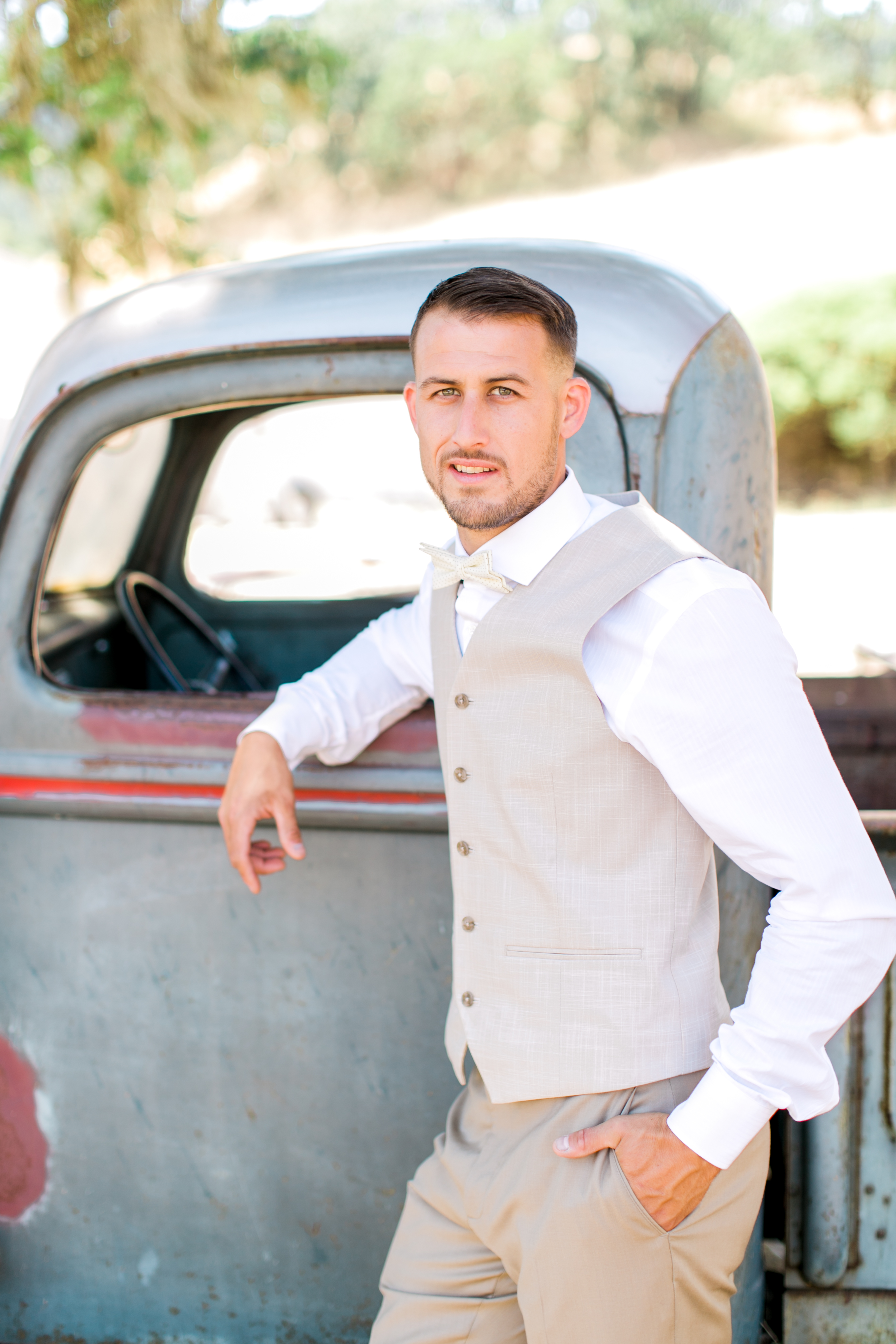 Groom Portraits at French Oak Ranch