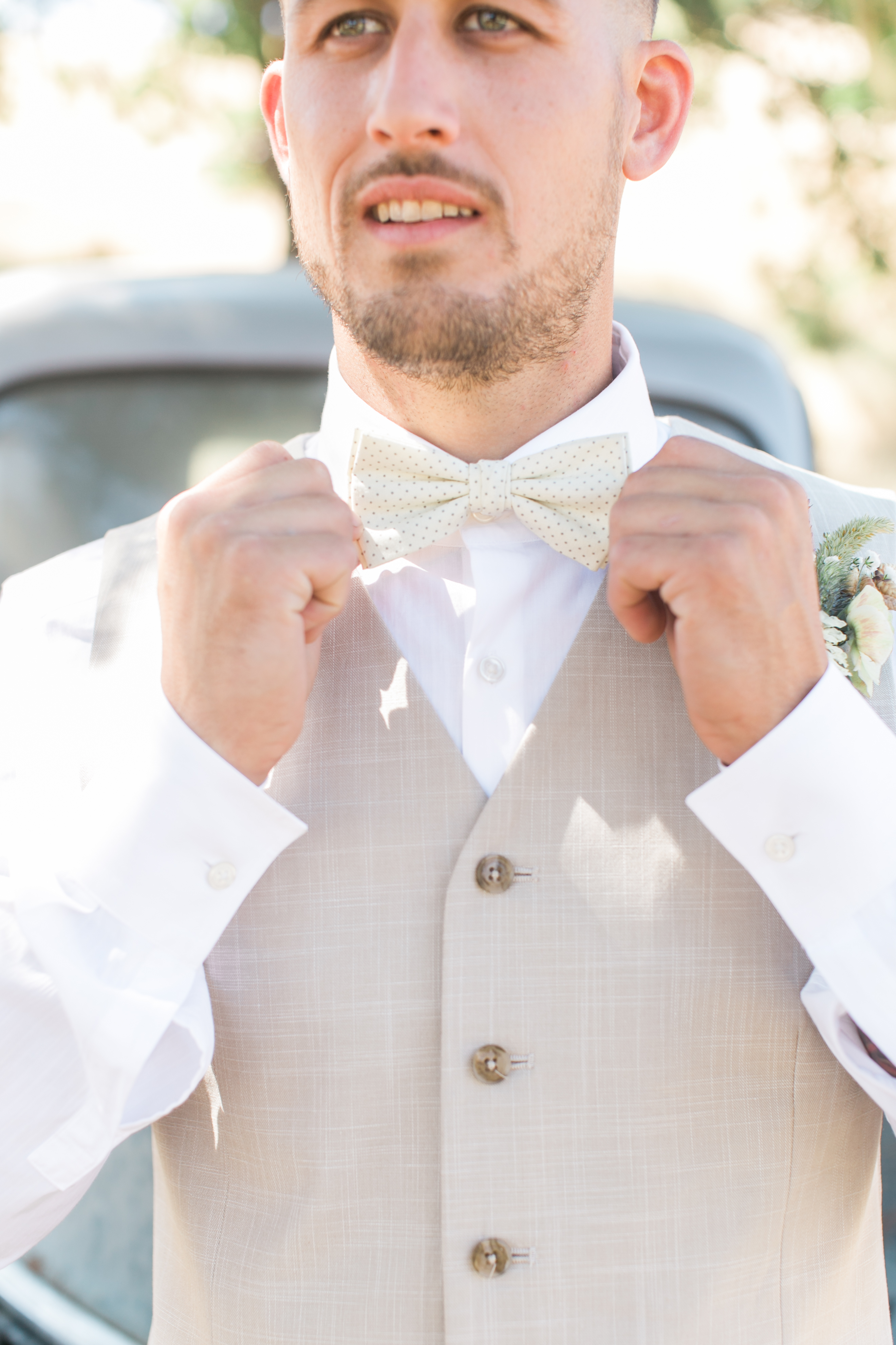 Groom portraits at French Oak Ranch