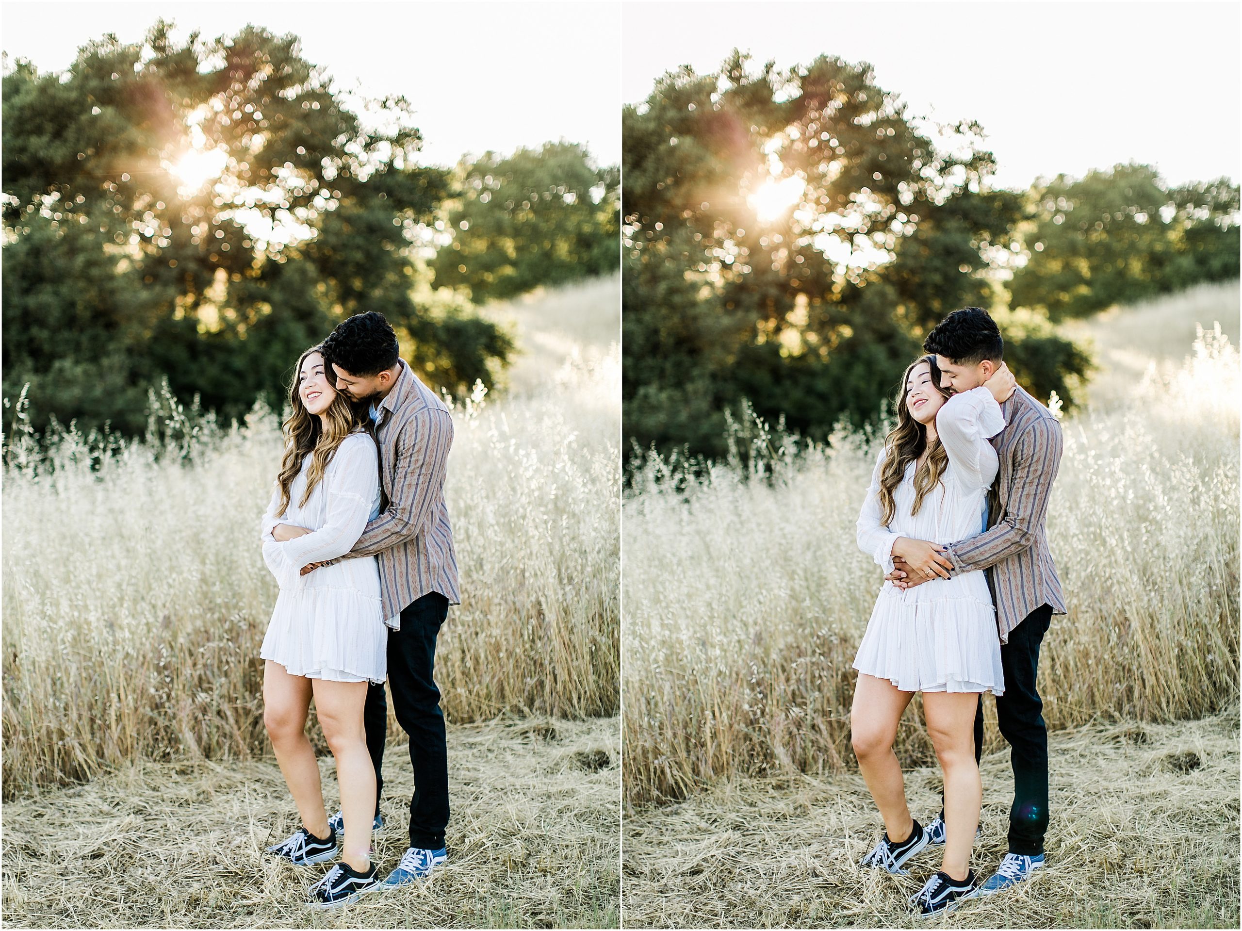 summertime engagement session in the golden hills of sonoma county taken by amy jordan photography
