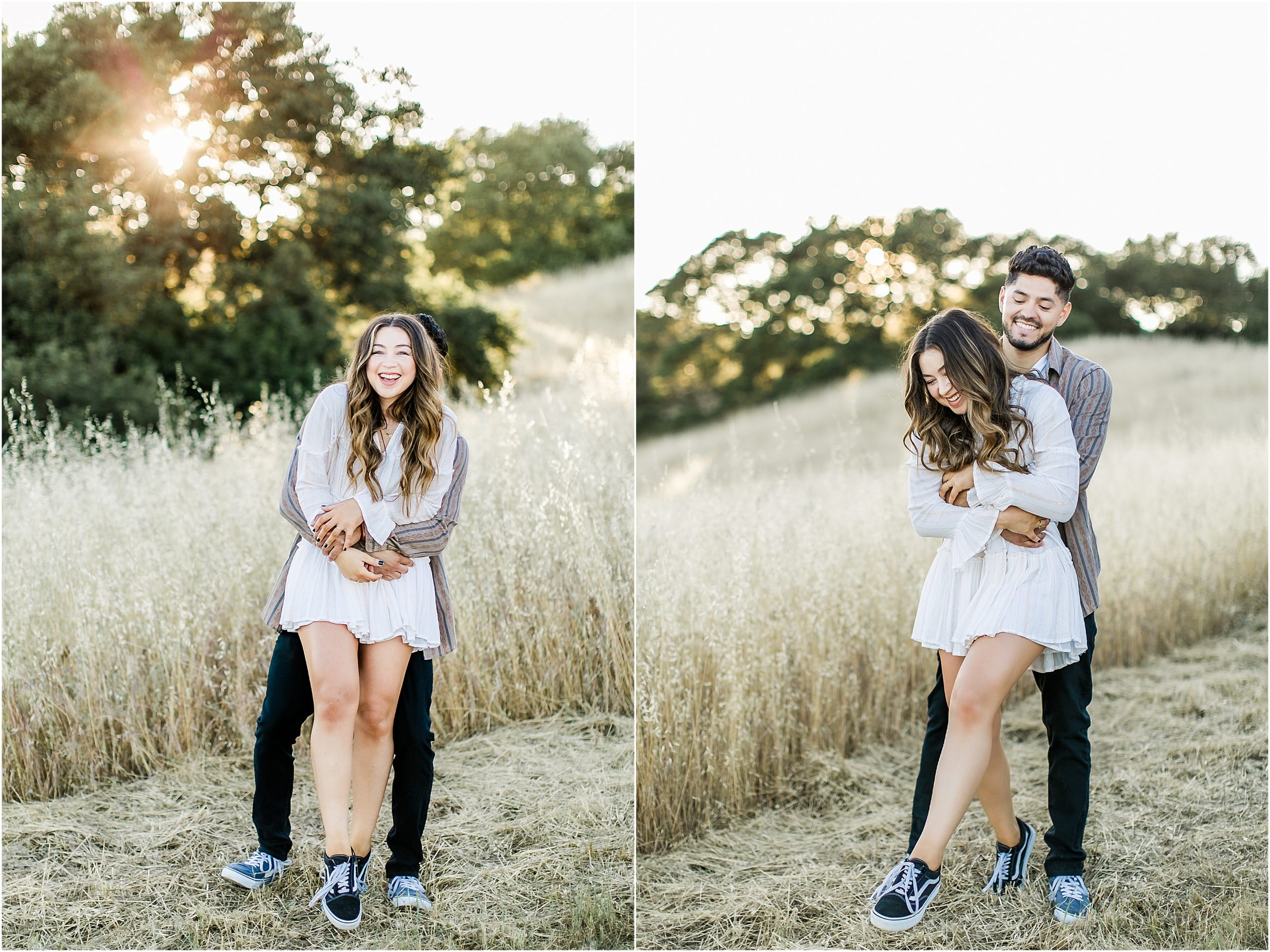 summertime engagement session in the golden hills of sonoma county taken by amy jordan photography