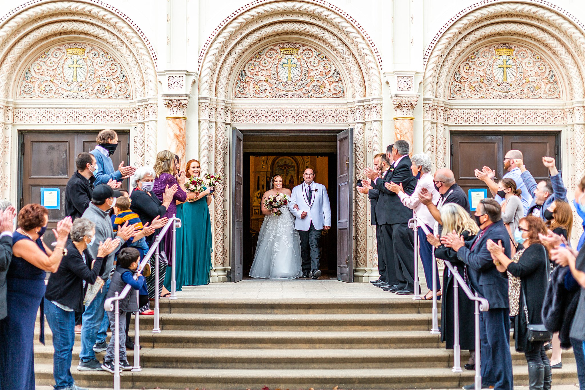 bride and groom st Vincents Catholic Church Petaluma